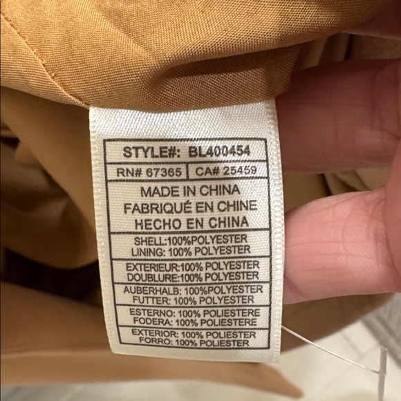 BB Dakota Camel Double-Breasted Trench Coat - Picture 5 of 5